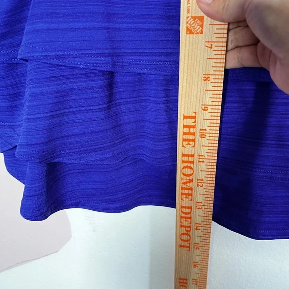 Athleta Swagger Skort Sz Large Tennis Skirt Purple Ruffle Sporty Athletic - Picture 7 of 9